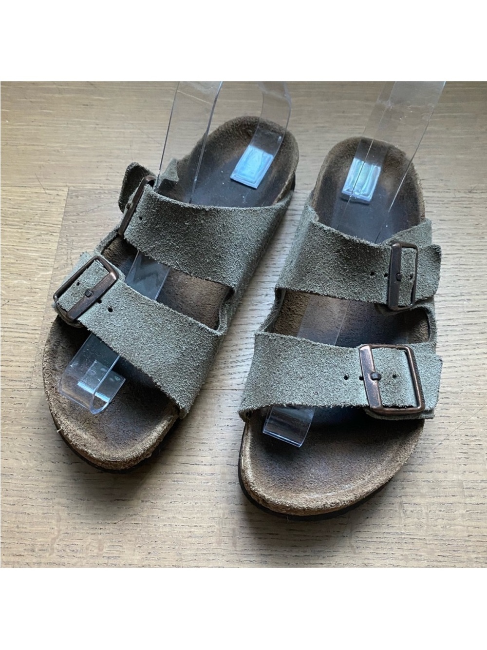 Birkenstock Arizona Tan Suede Soft Footbed EU 37 Narrow